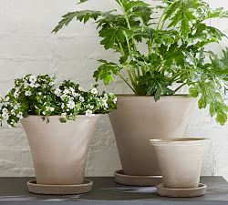 Provence Scalloped Edge Outdoor Planters - Clay