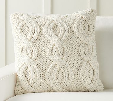 Alpine style decorative pillow cover | Throw pillow | Crochet pillow popular | Chunky knit pillow | Alpaca wool