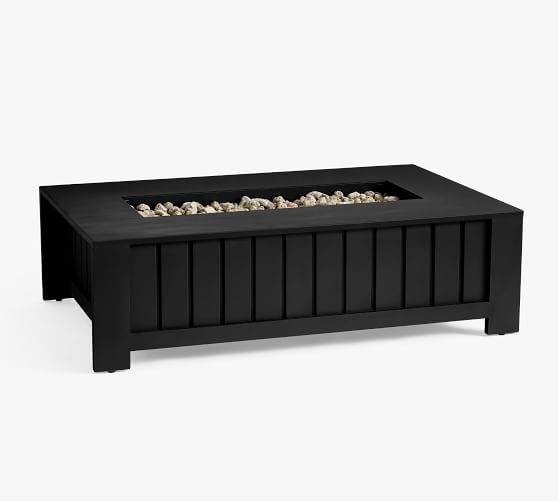 Malibu Metal Rectangular Fire Pit Table (50") Pottery Barn