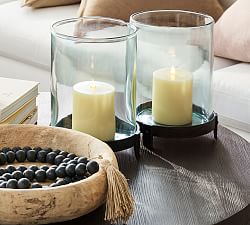 Luca Bronze Hurricane Candleholder | Pottery Barn