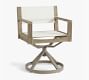Indio Eucalyptus &amp; Mesh Swivel Outdoor Dining Chair