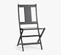 Indio Metal Folding Outdoor Bistro Chair, Slate