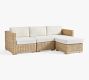Huntington Wicker Square-Arm 4-Piece Outdoor Sectional (93&quot;)