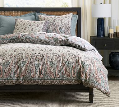 Pottery Barn Full Queen Darcy Duvet Cover Paisley Medallion Organic NEW high quality NWT