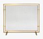 Sinclair Single Panel Firescreen - Brass