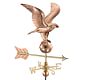 American Eagle Copper Weathervane with Roof Mount