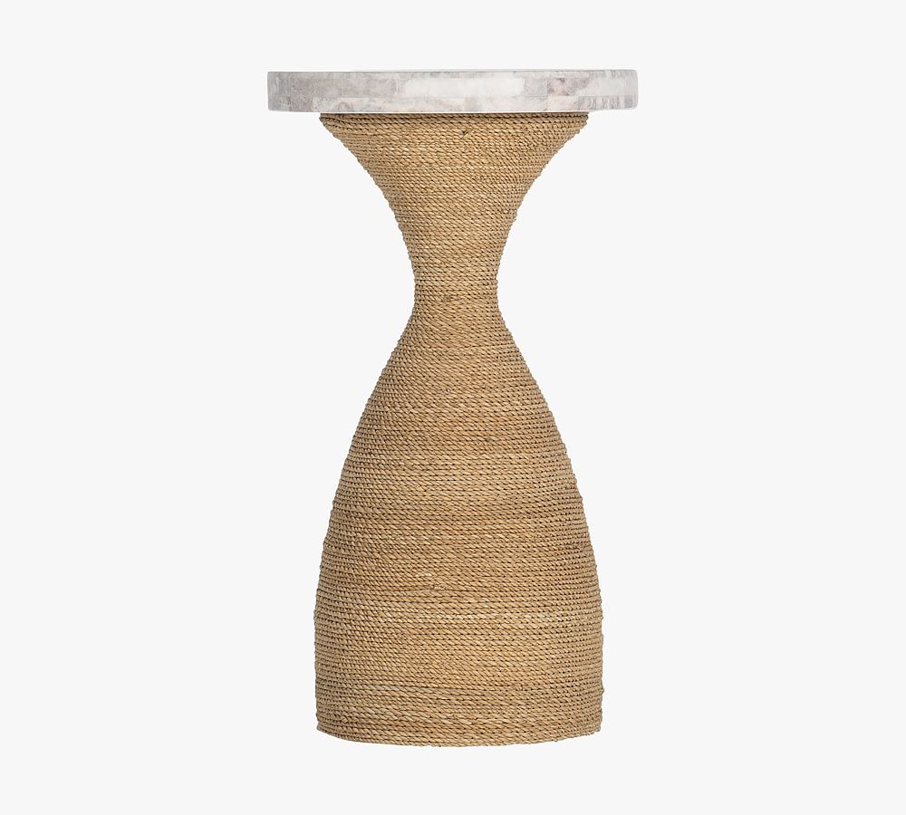 Anders Round Woven Drum Side Table (14&quot;)