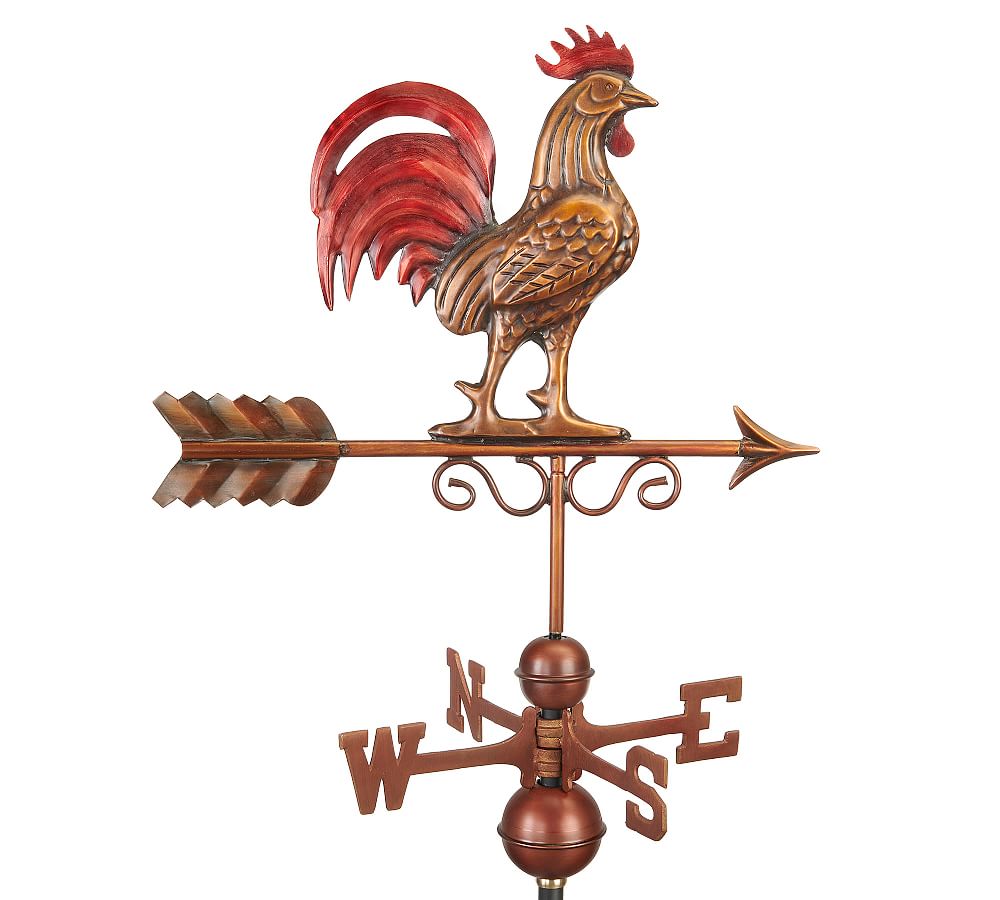 Rooster Copper/Red Weathervane