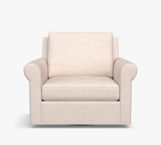 Sanford Roll Arm Swivel Chair | Pottery Barn