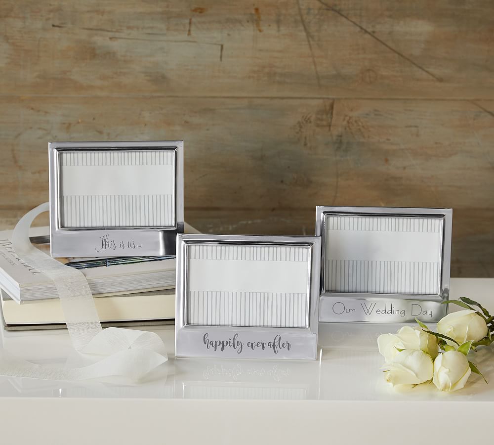 Wedding Day Signature Metal Picture Frames -  4&quot; x 6&quot;