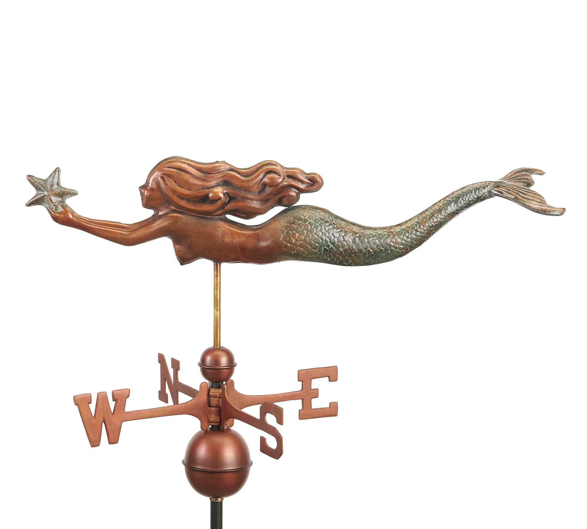 Mermaid Multi-Color Patina Weathervane