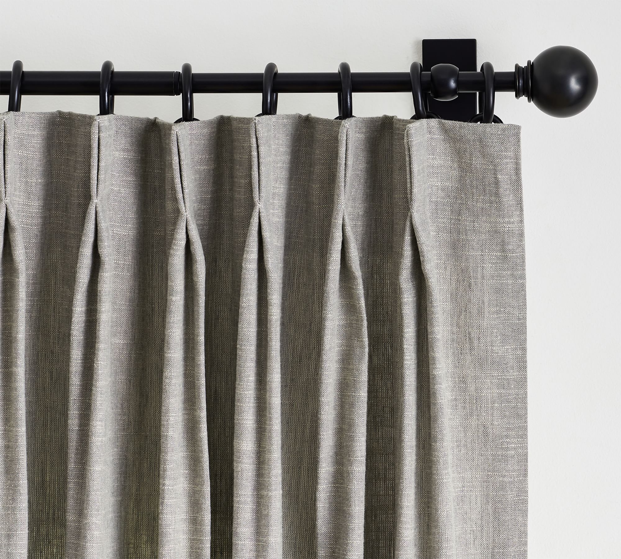 Emery Linen Pinch Pleat Blackout Curtain