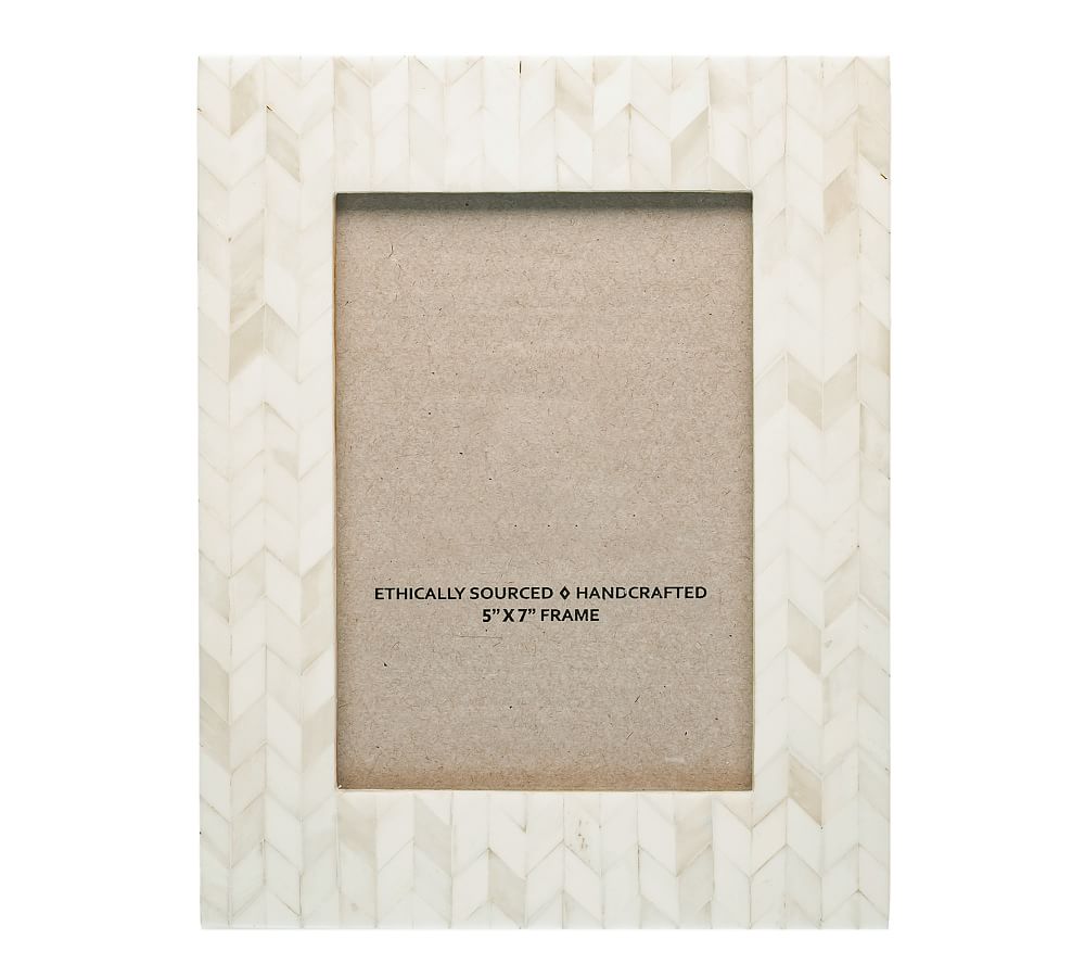 Sonia Bone Picture Frame, 5x7 - White