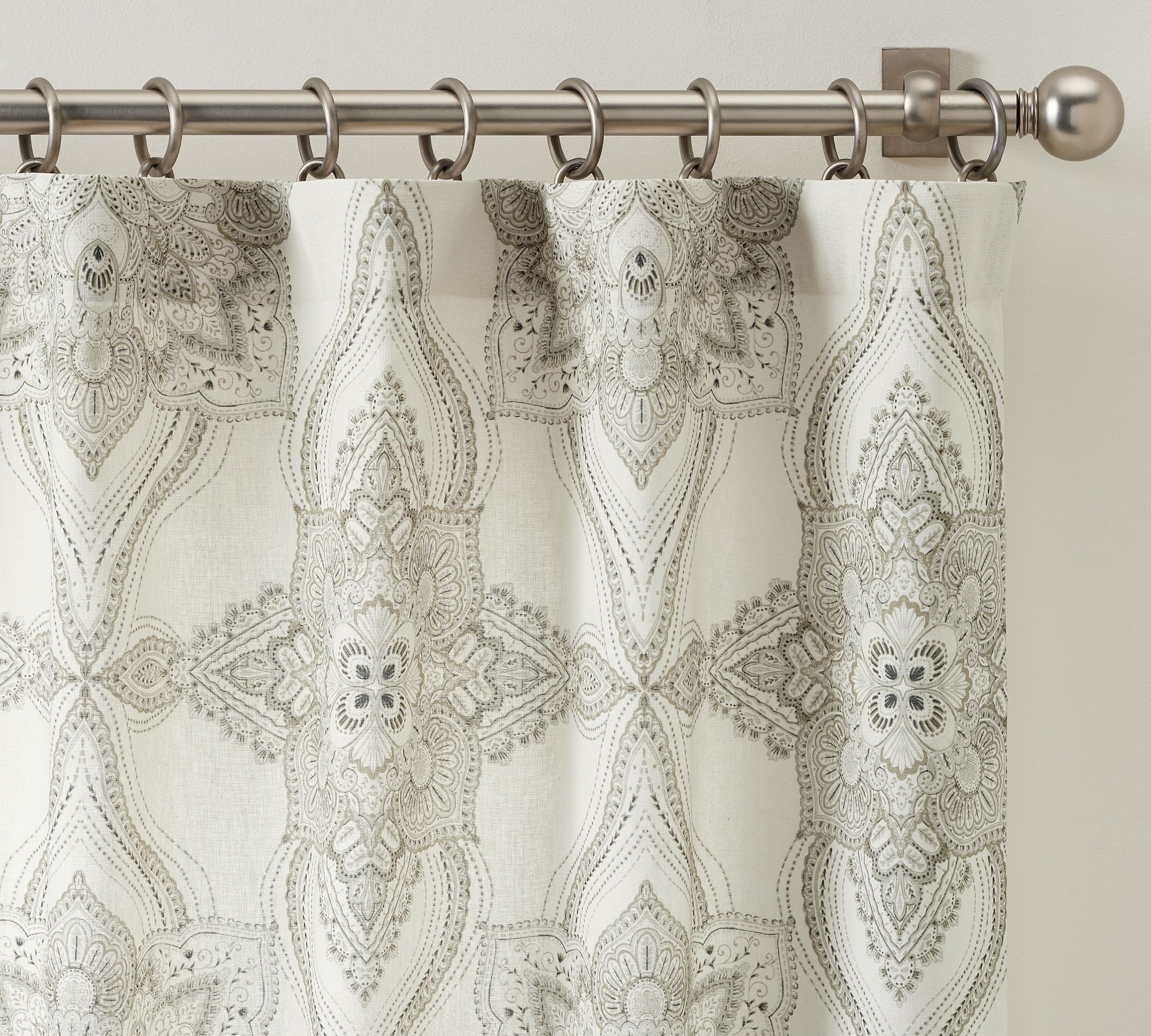 Open Box: Sonya Medallion Linen Cotton Curtain