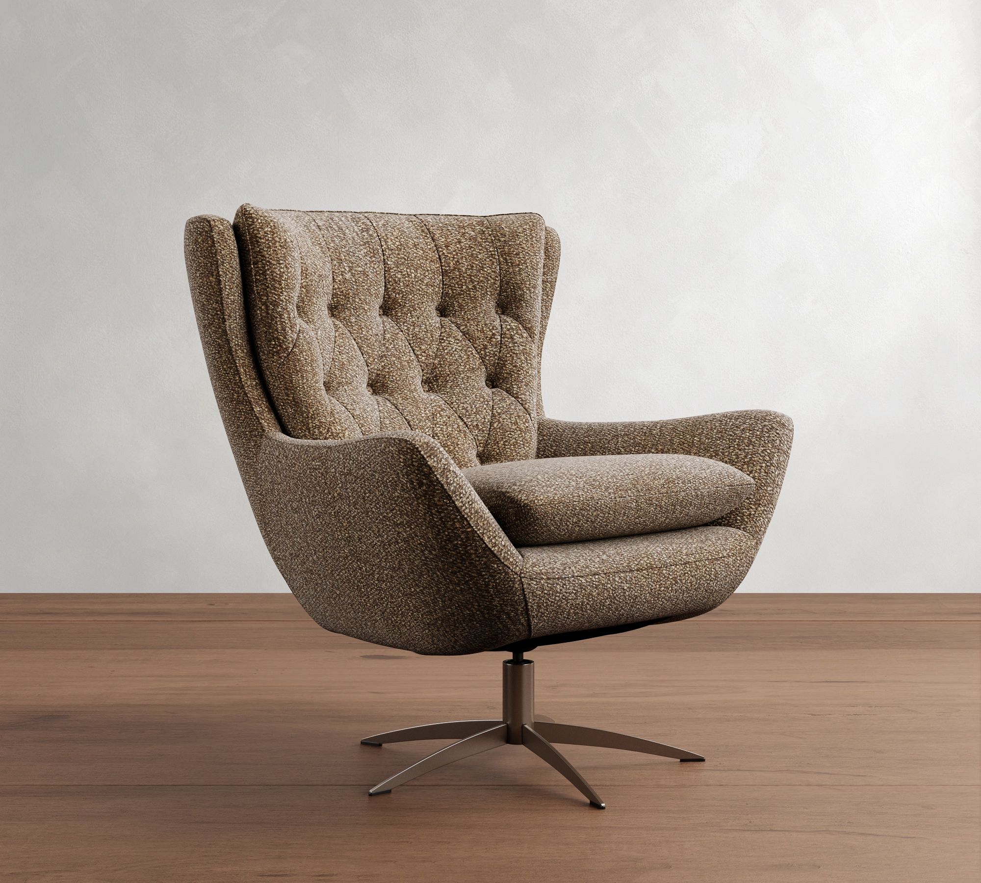 Wells Petite Tufted Swivel Chair