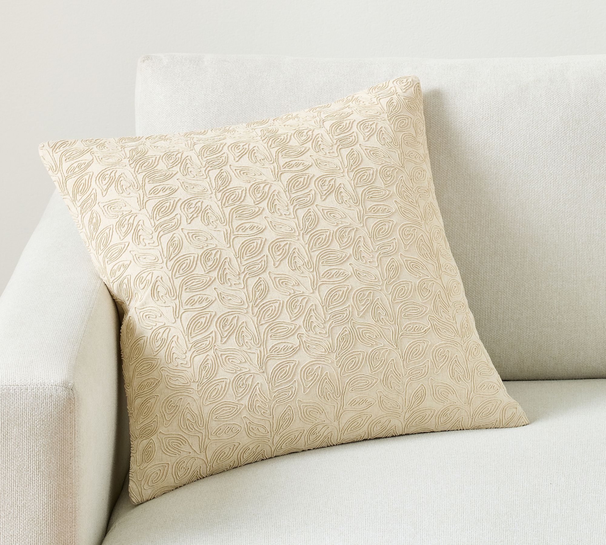 Vine Embroidered Pillow