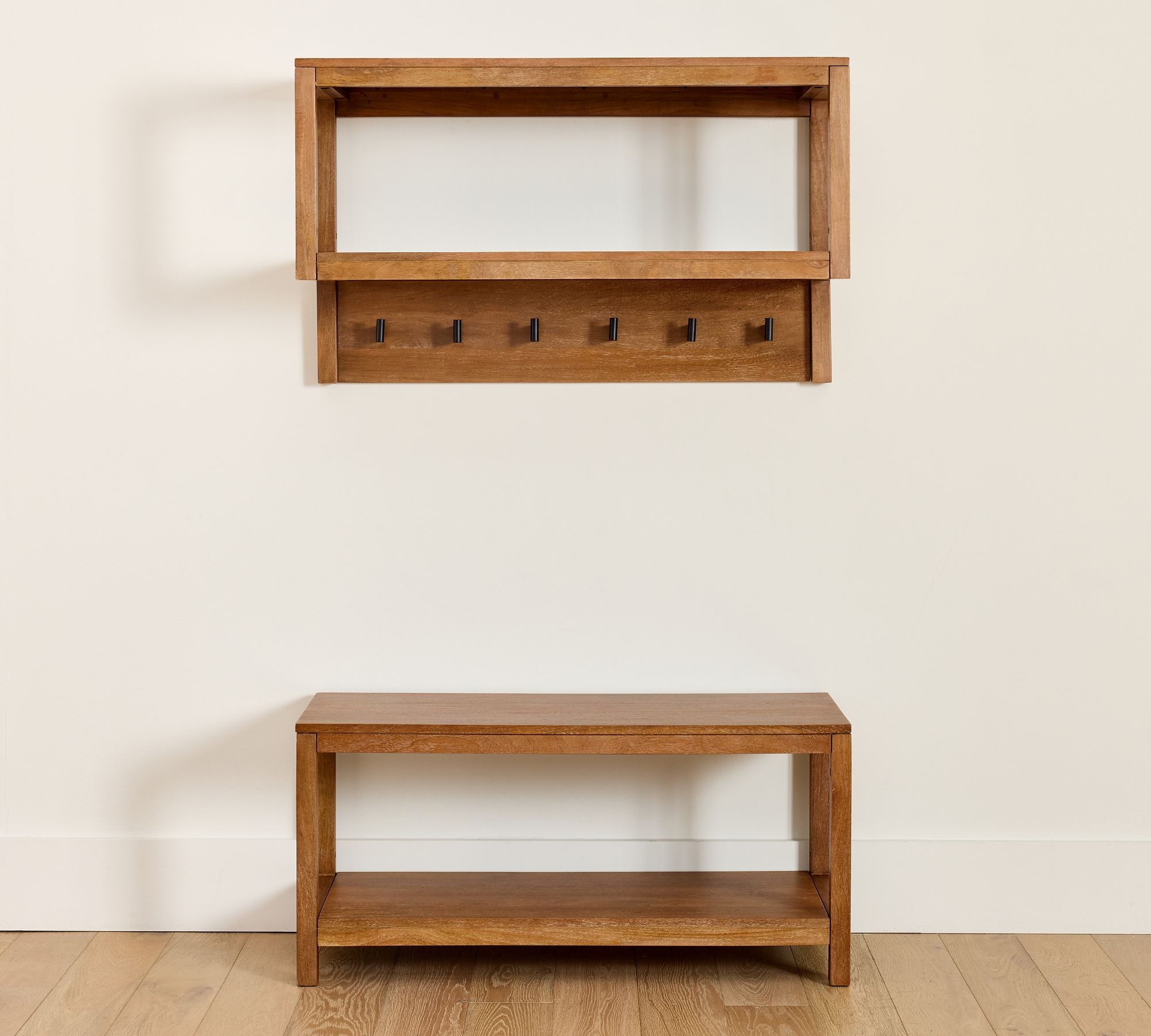 Nicasio Entryway Wall Shelf & Bench Set (40")