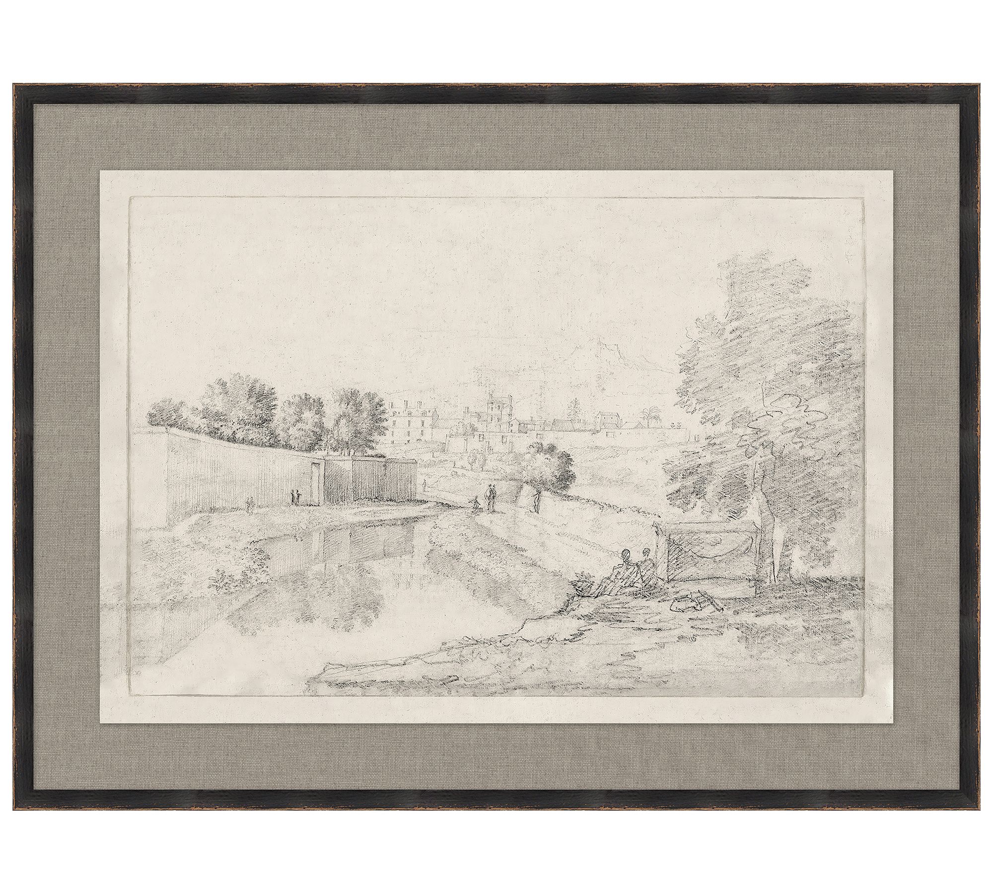 European Countryside Sketch Framed Print