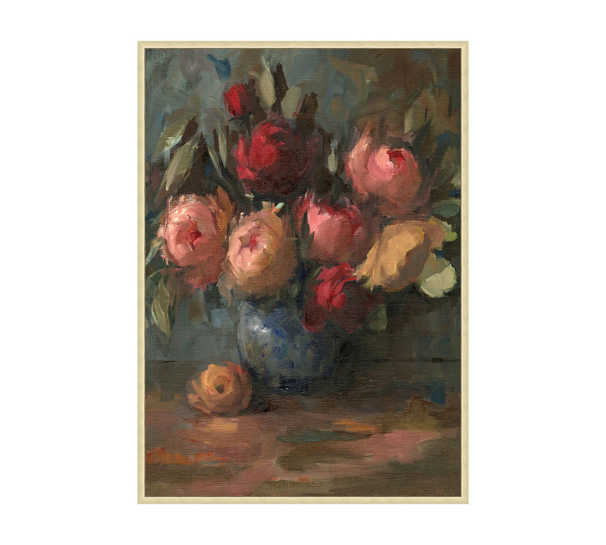 Peonies Taking Space Framed Print