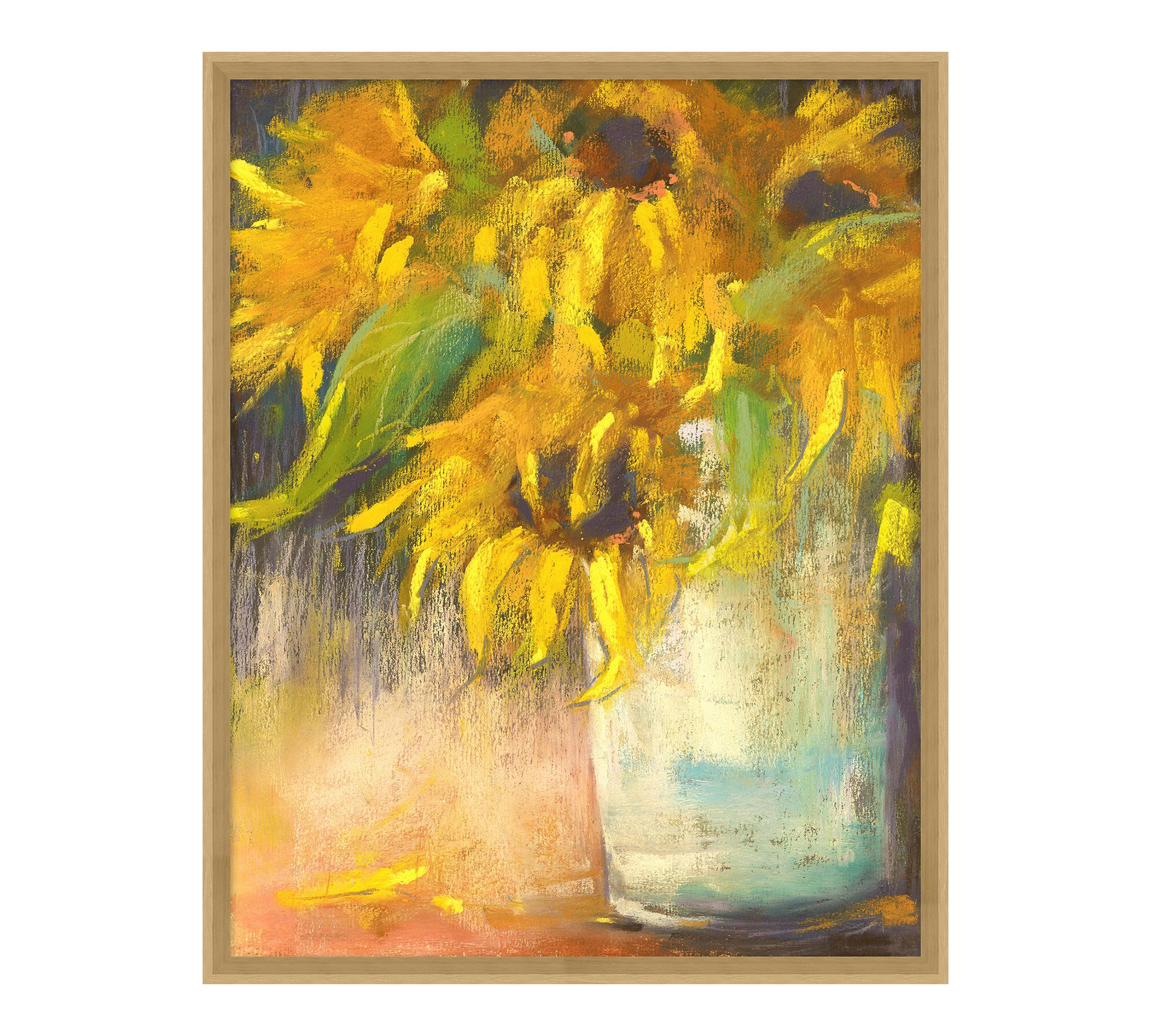 Sunflower Pastels Framed Print