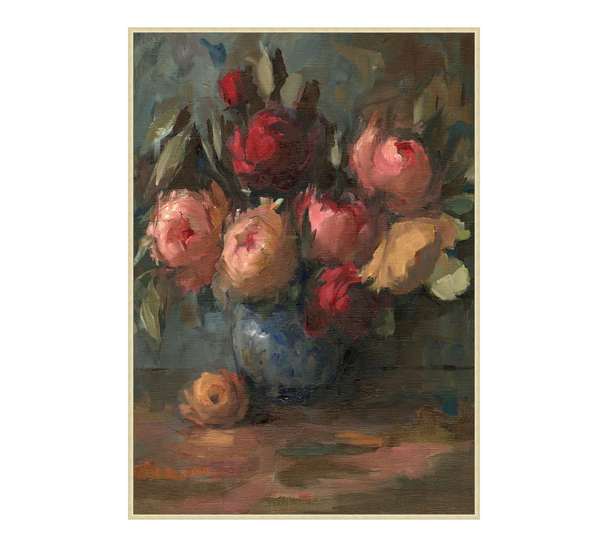 Peonies Taking Space Framed Print