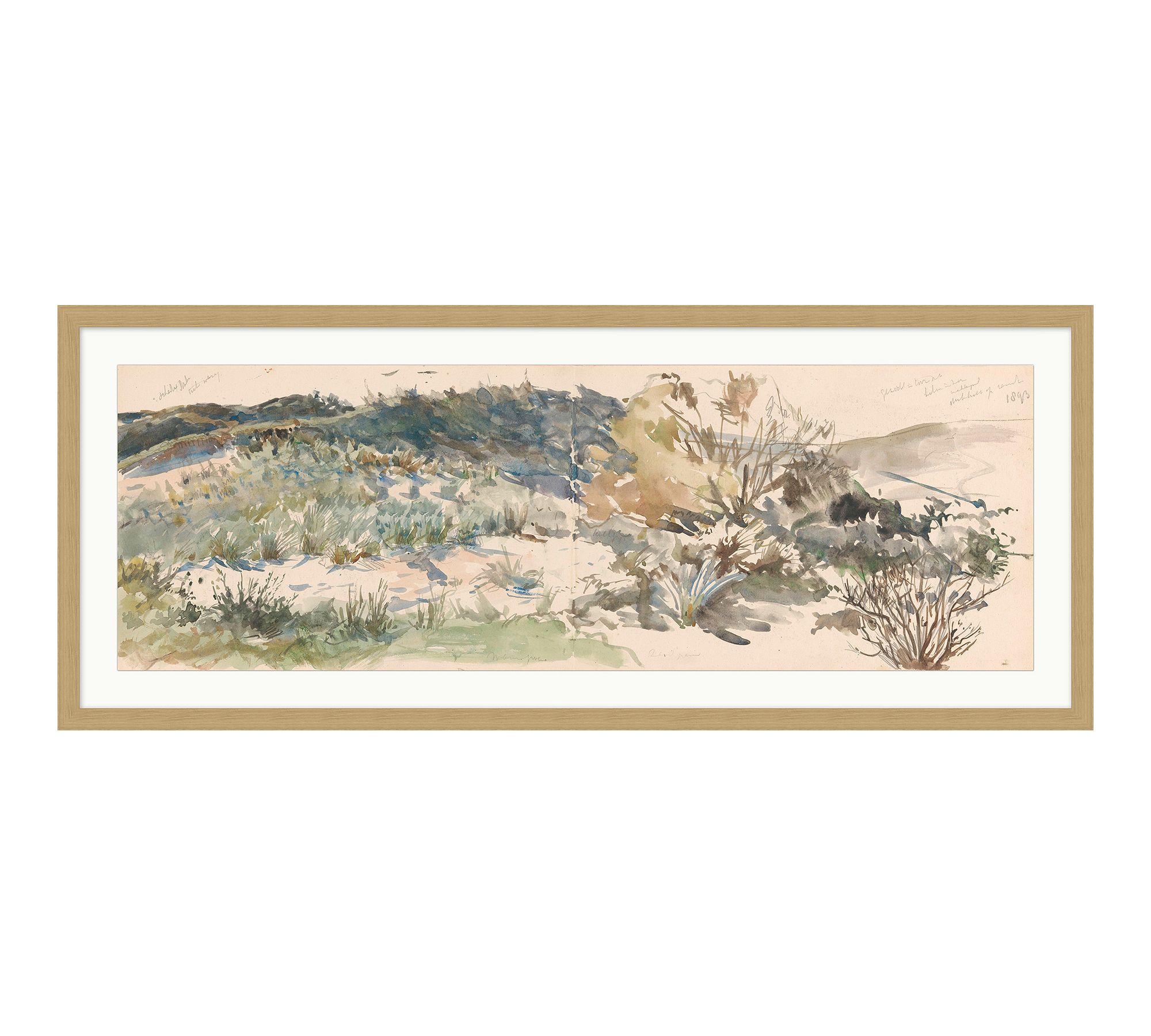 Watercolor Flora Study Framed Print