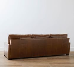 Turner Square Arm Leather Sofa (65&quot;&ndash;104&quot;)