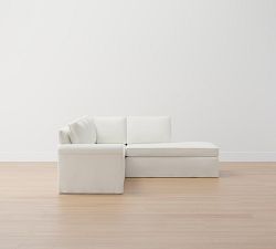 Cameron Roll Arm Slipcovered 3-Piece Bumper Sectional (100&quot;)