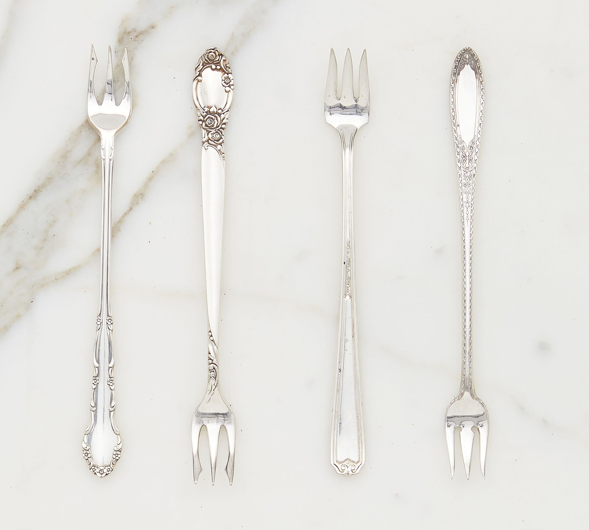 Vintage Found Hotel Silver Appetizer Forks - Set of 4