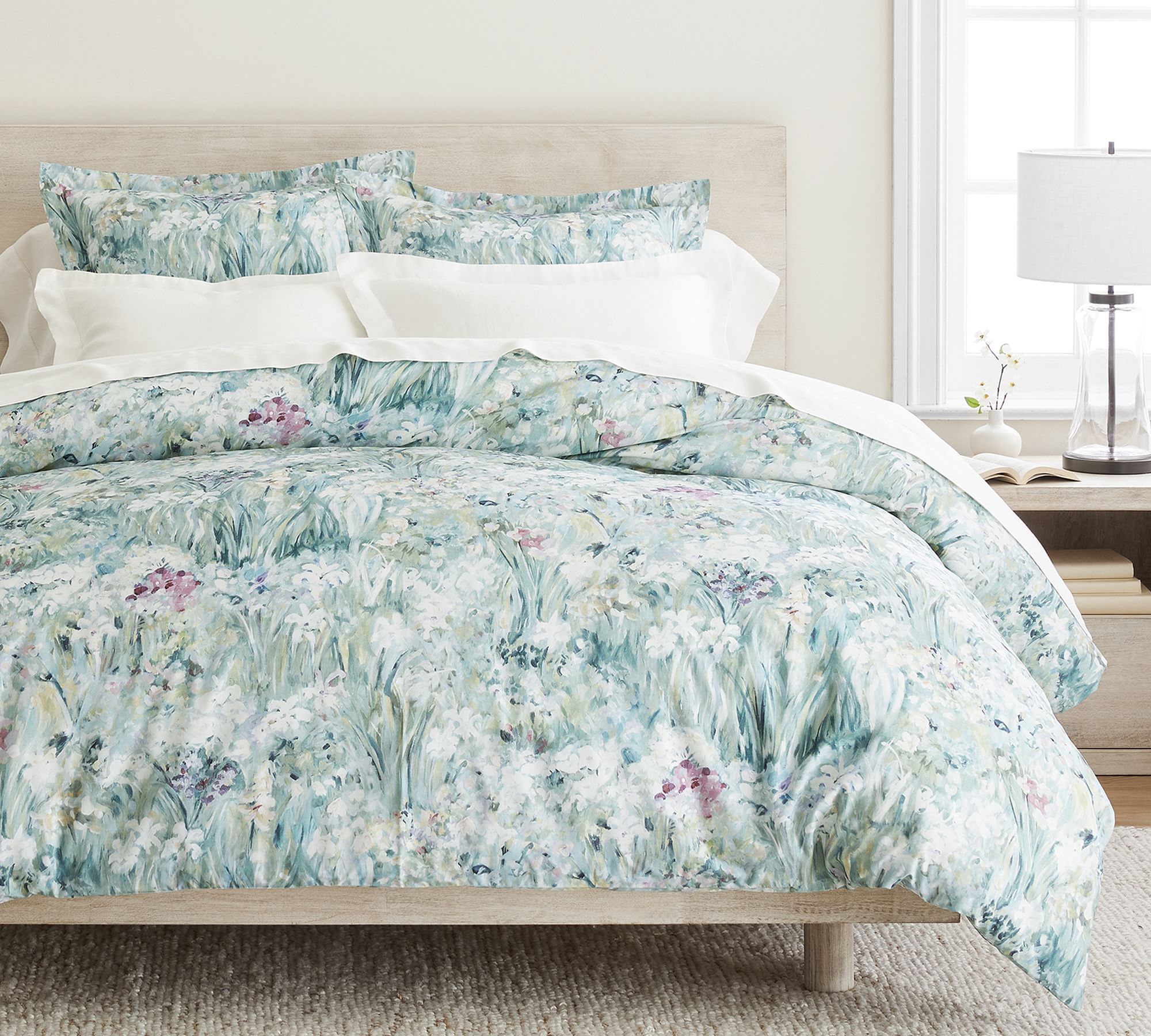 Open Box: Giverny Fleur Organic Percale Duvet Cover