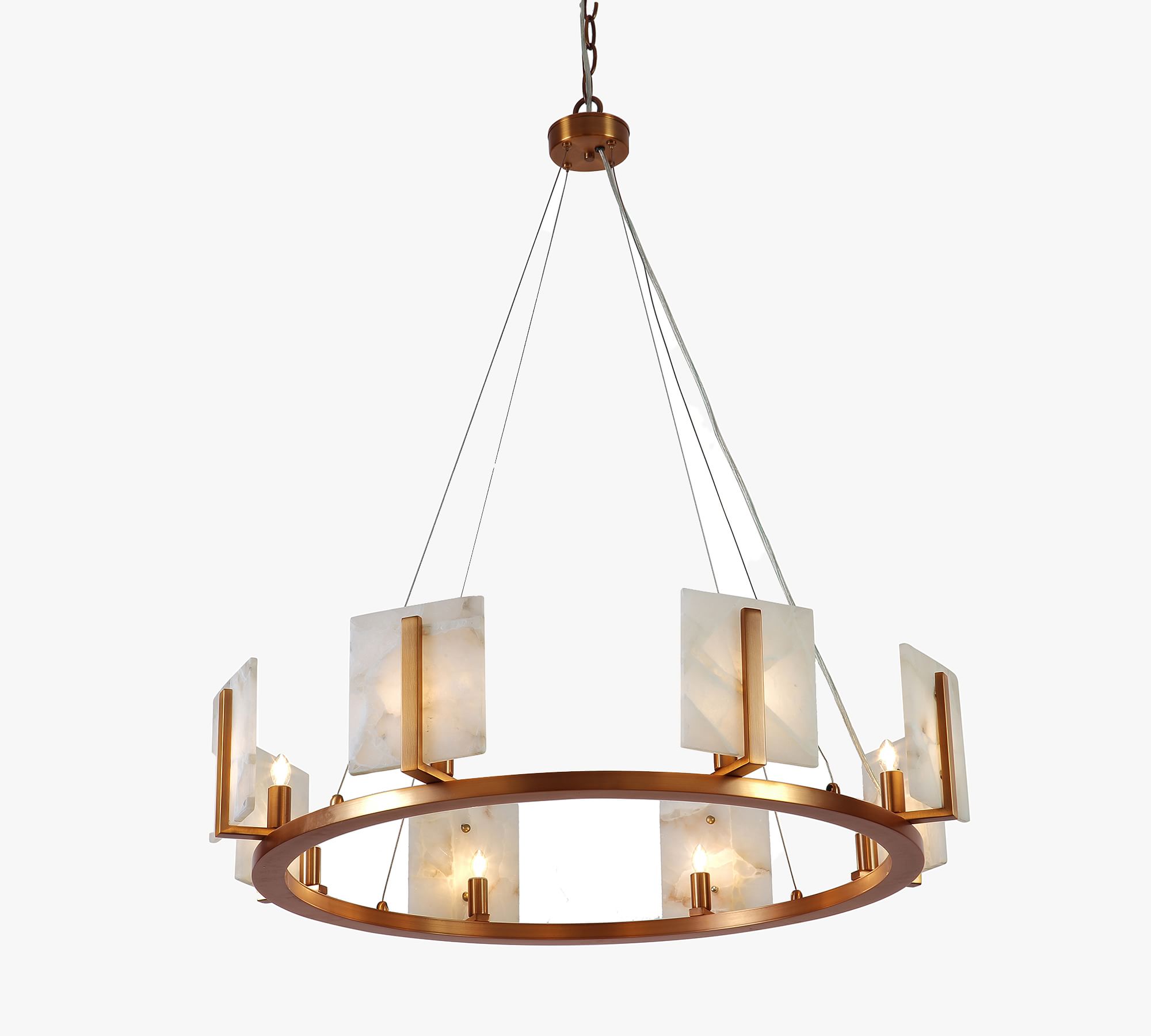 Jessie Alabaster Round Chandelier