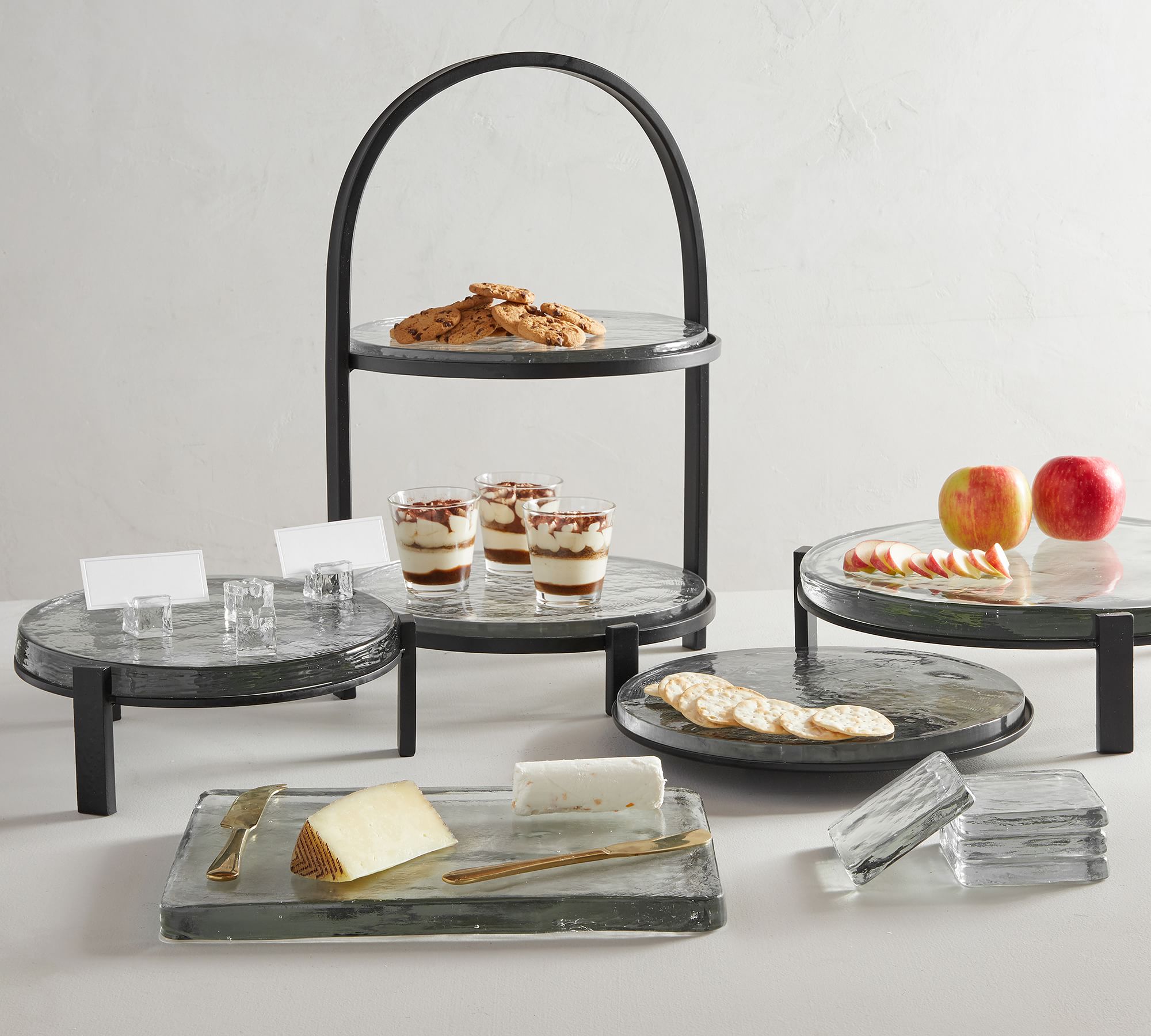 Slab Glass Serveware Collection