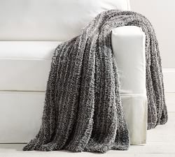 Faux Fur Knitted Oversized Throw Blanket