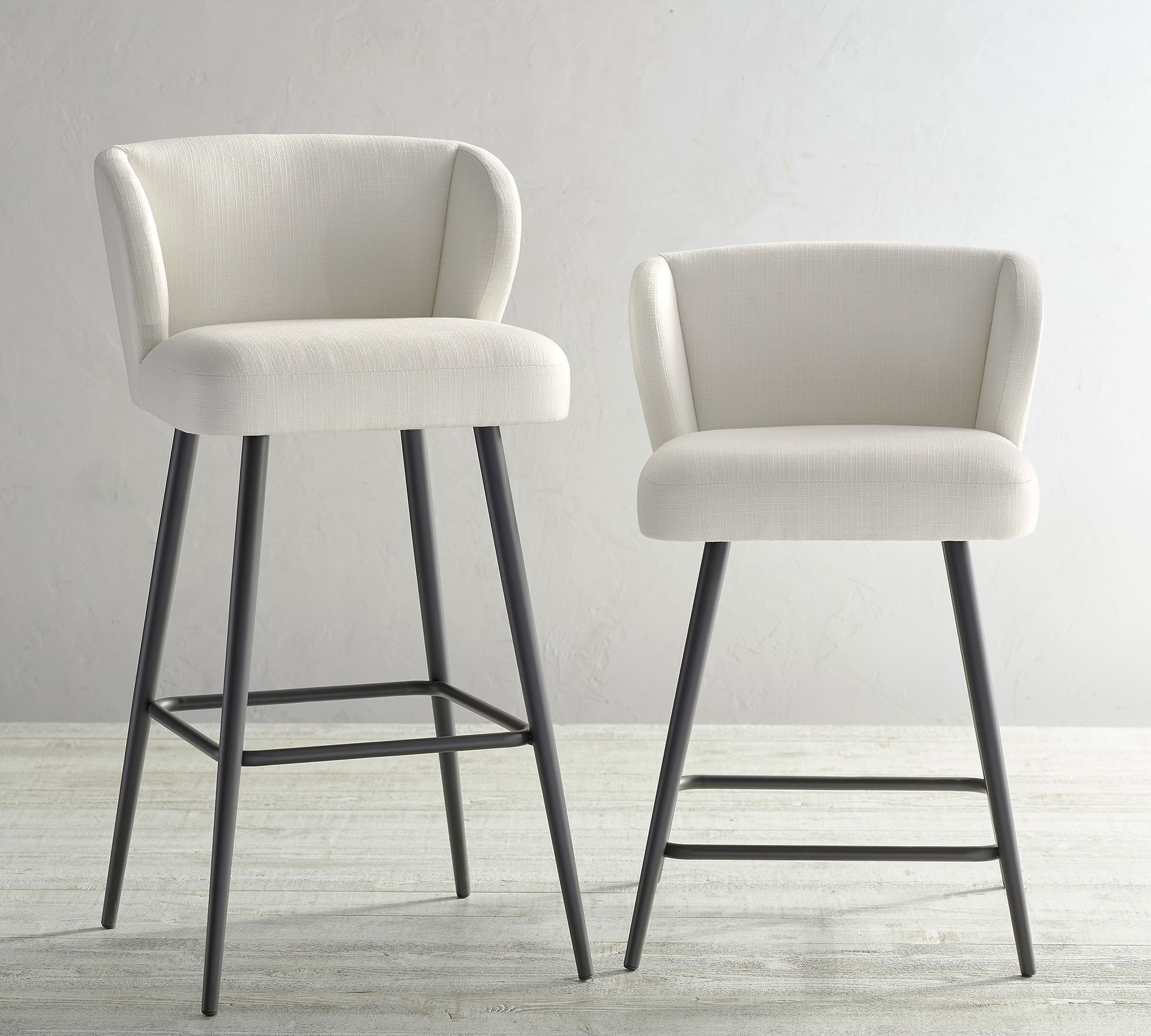 Open Box: Wingback Upholstered Stool