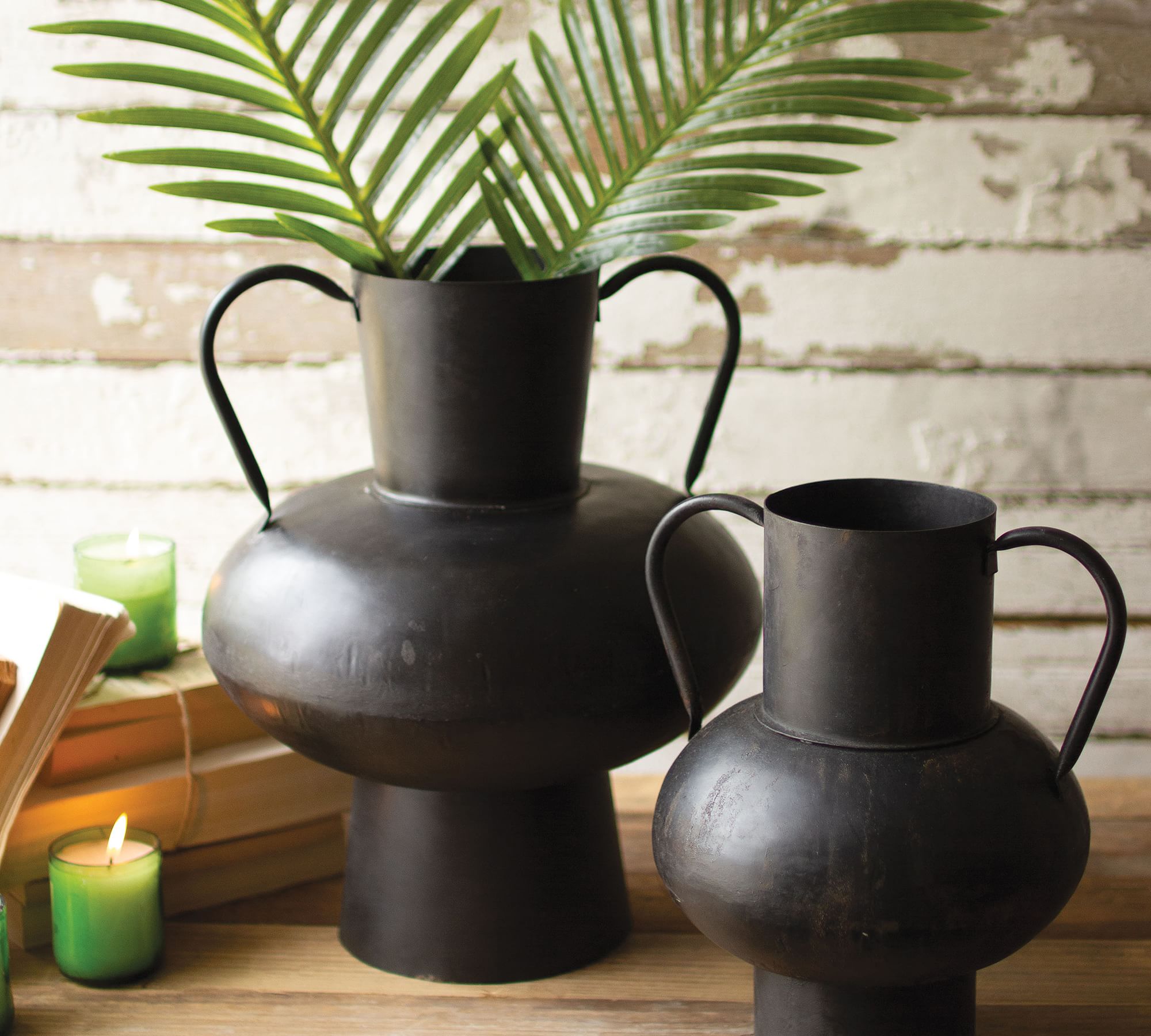 Matte Metal Urns - Set of 2