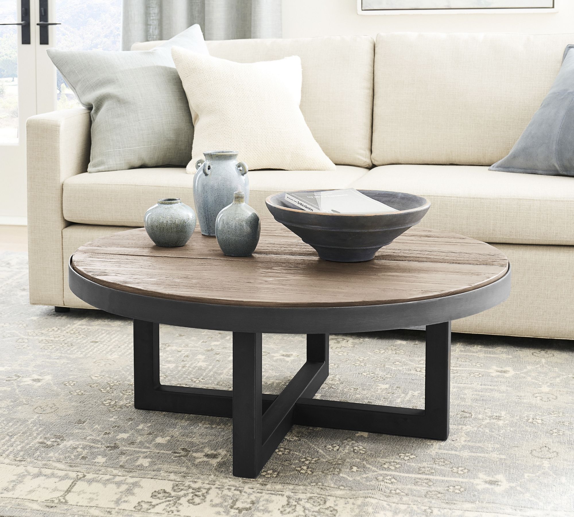 Thorndale Round Reclaimed Wood Coffee Table (39")