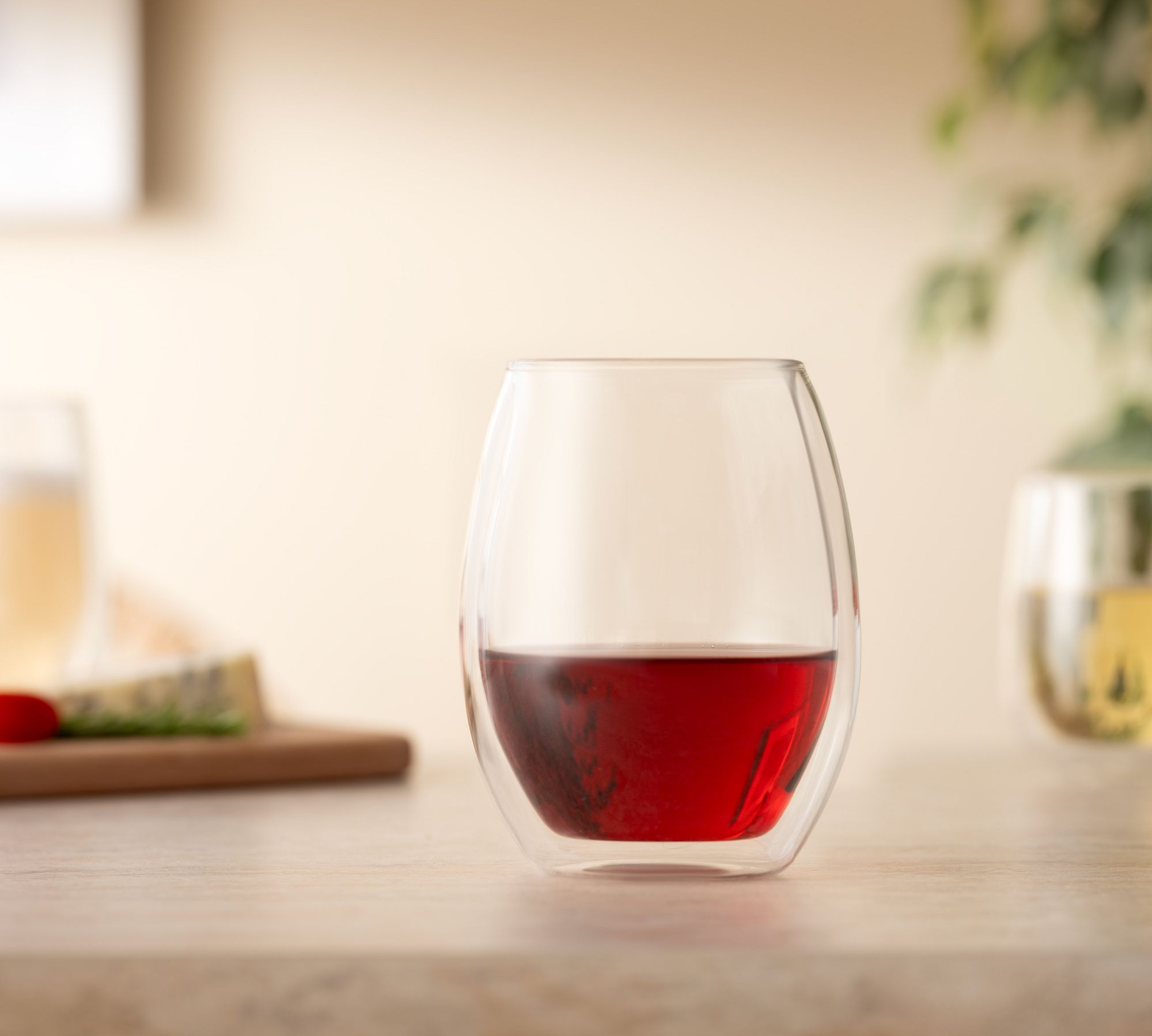 Bodum Skal Double Wall Merlot Stemless Glass - Set of 2