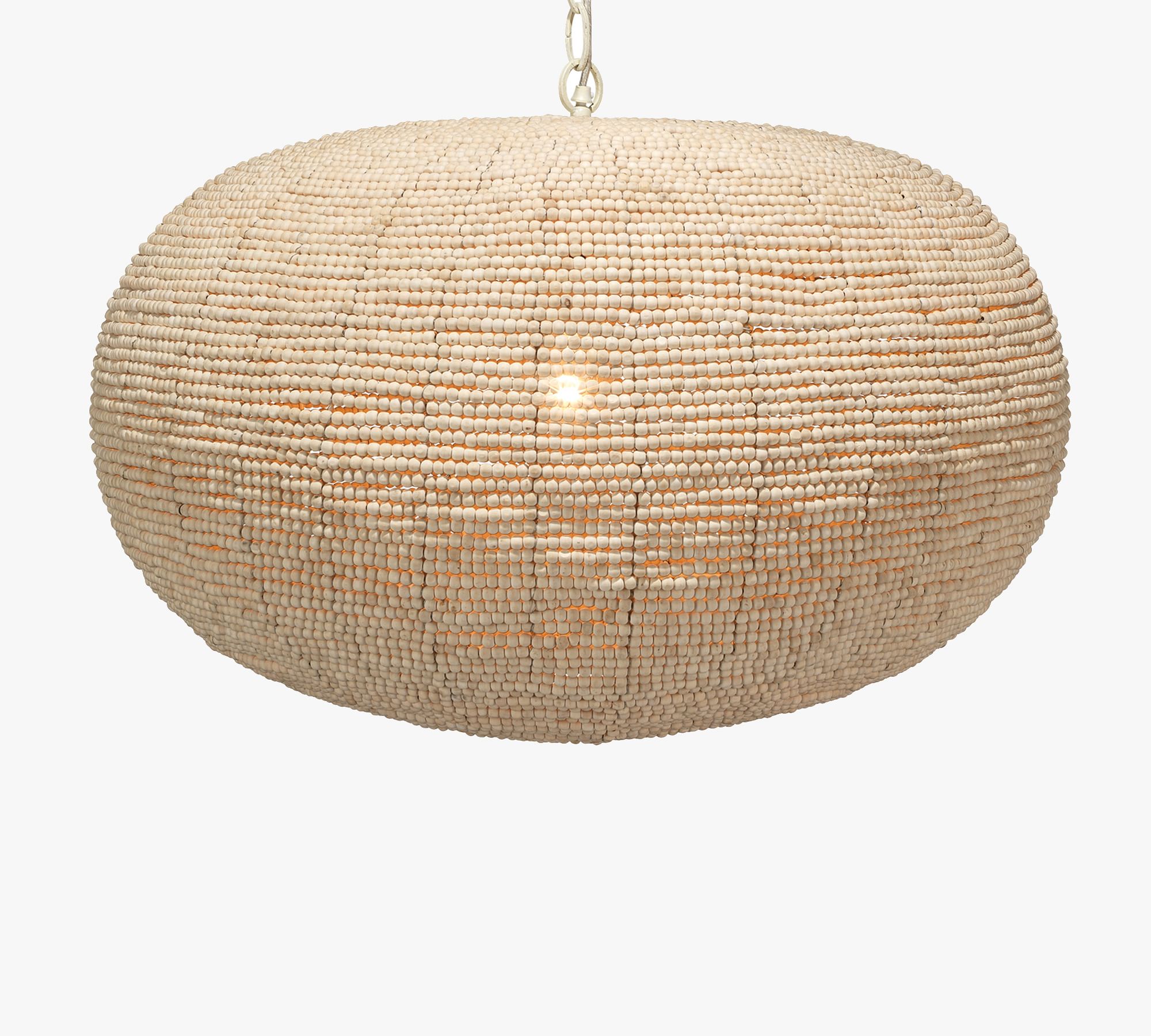 Liano Wood Beaded Pendant (32")