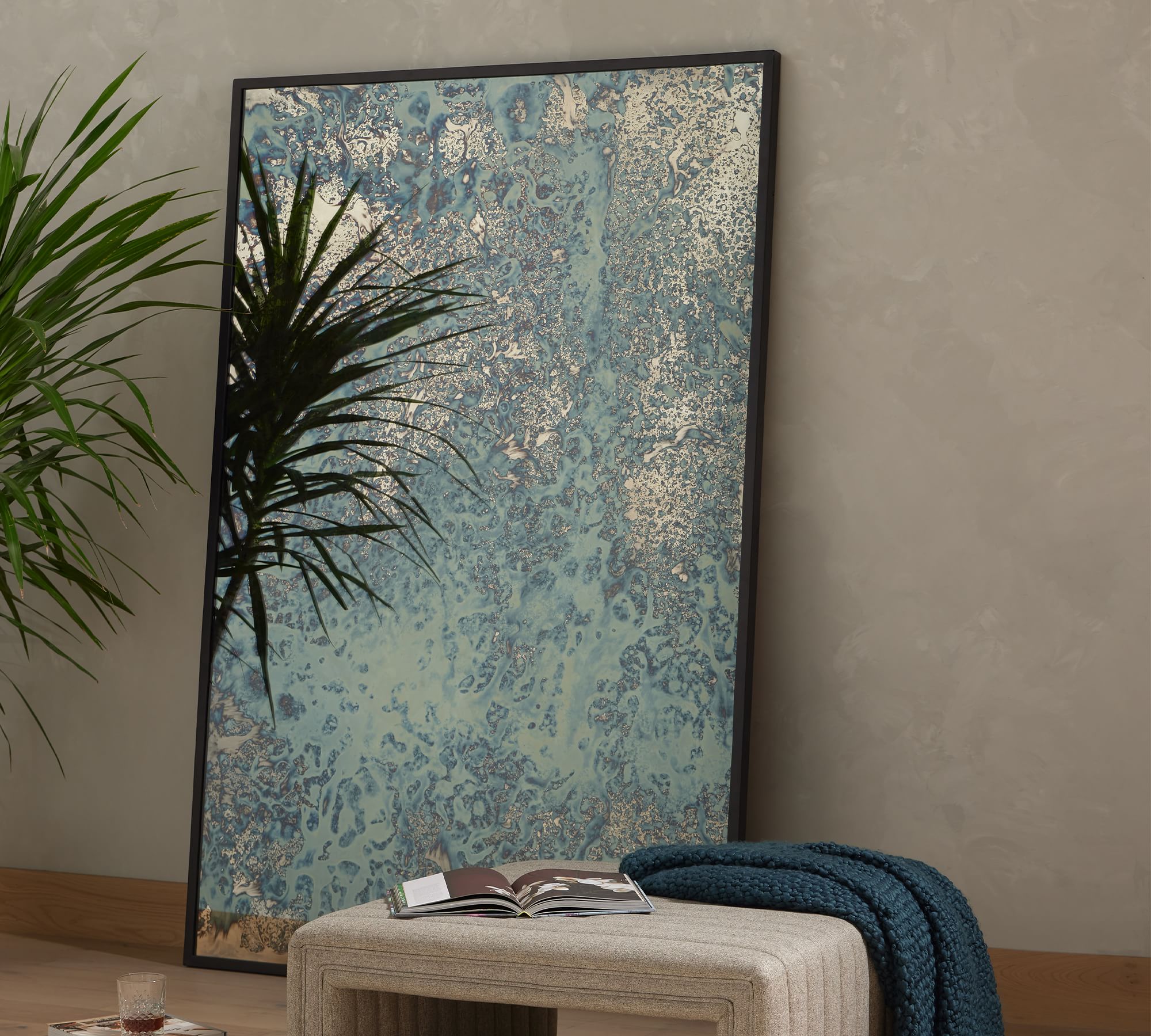 Decorative Acid Wash Floor Mirror