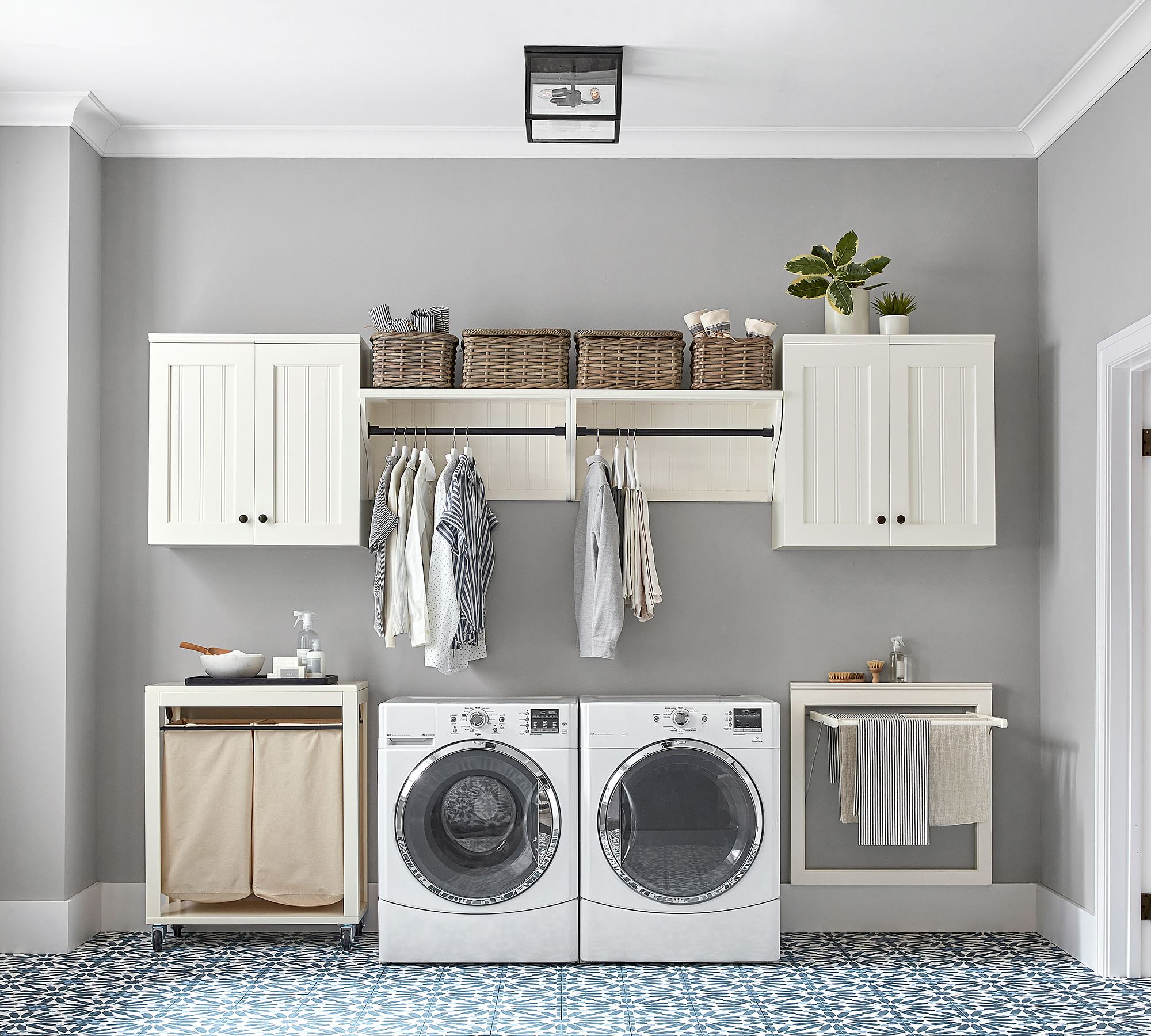 Aubrey Deluxe Laundry Organization Set with Closed Cabinets