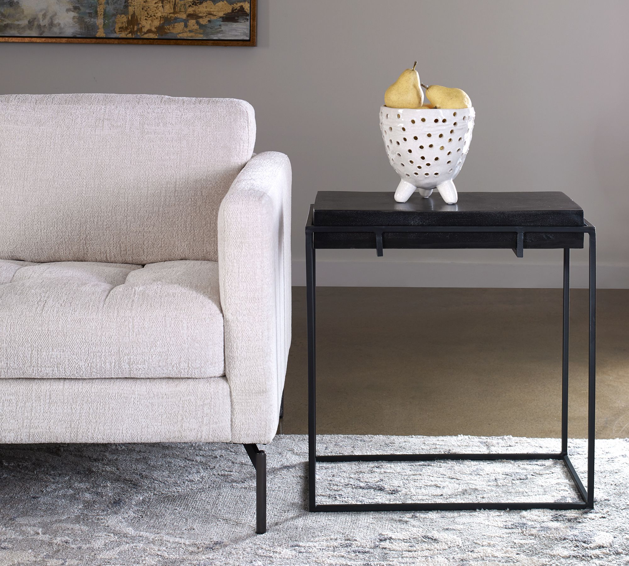 Esme Rectangular Metal Accent Table (22")