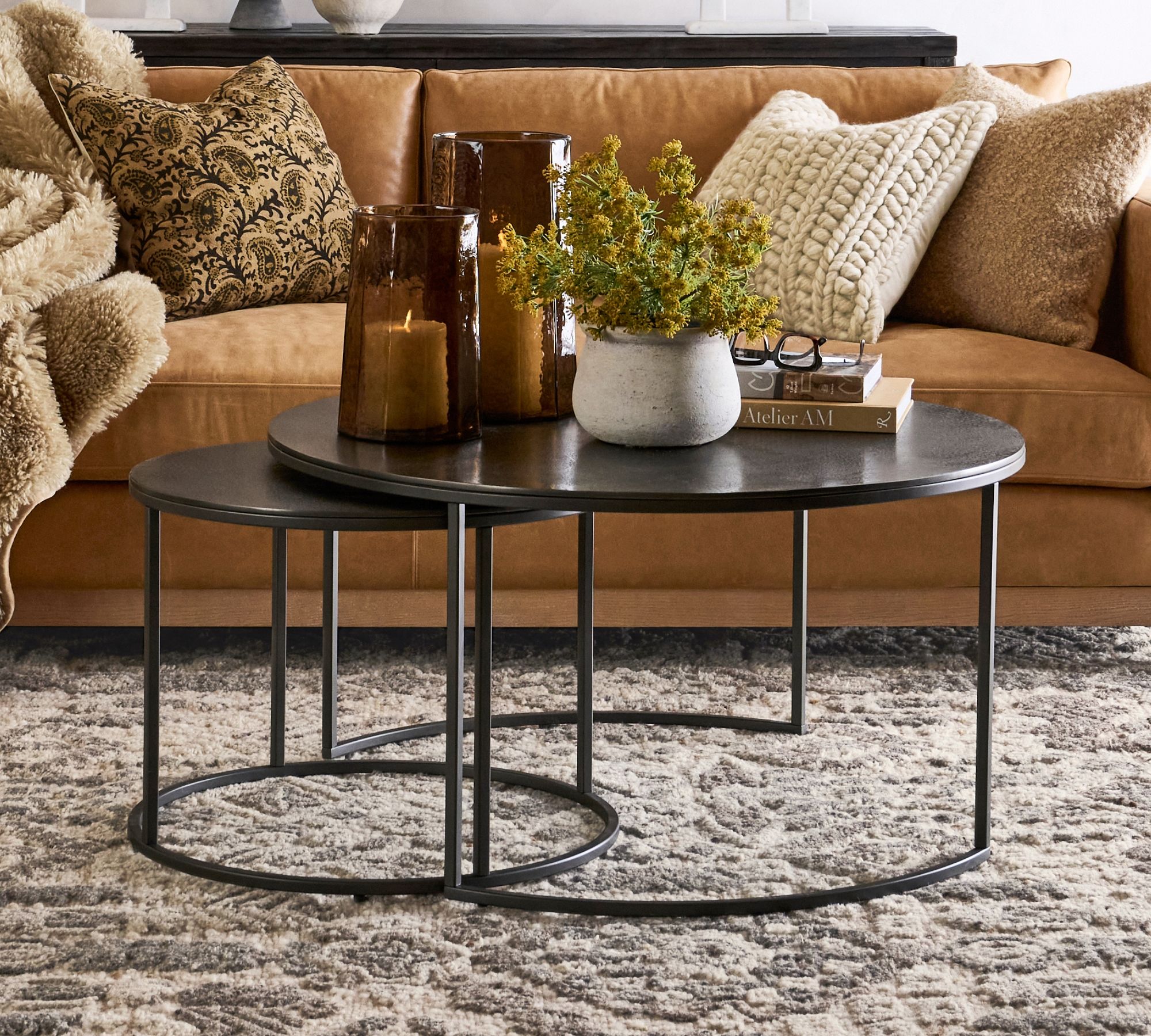 Duke Round Metal Nesting Coffee Table