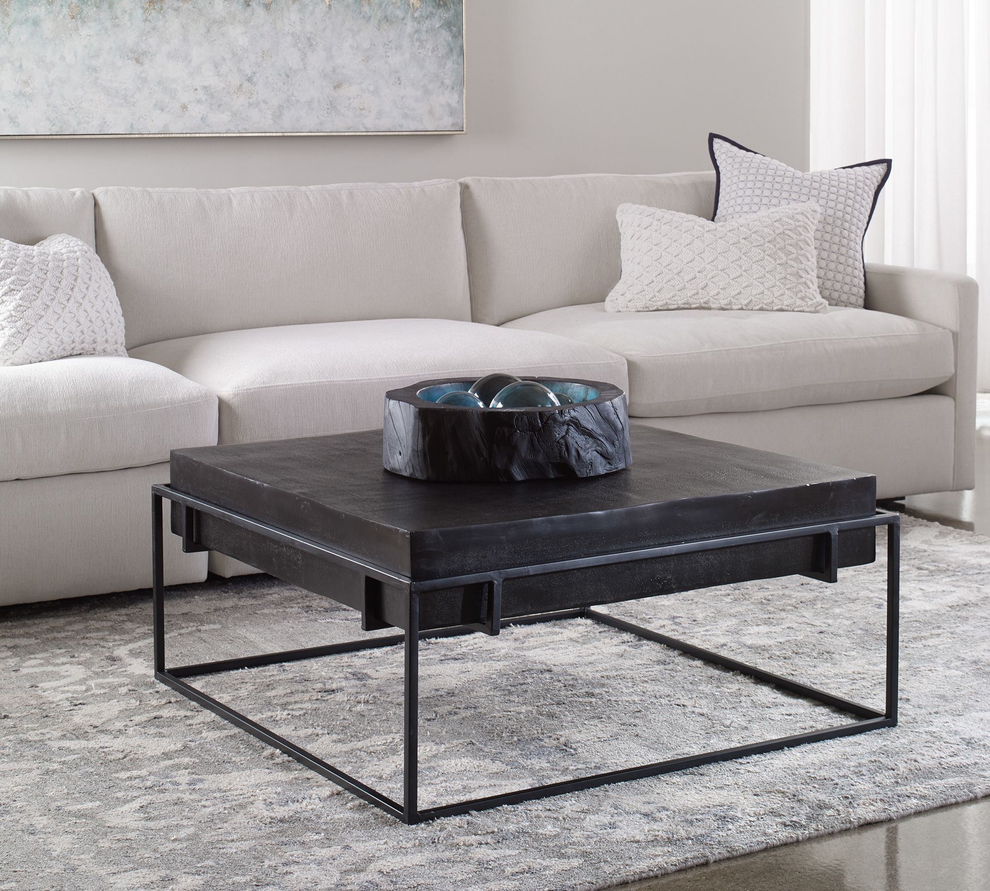 Esme Square Metal Coffee Table (35")