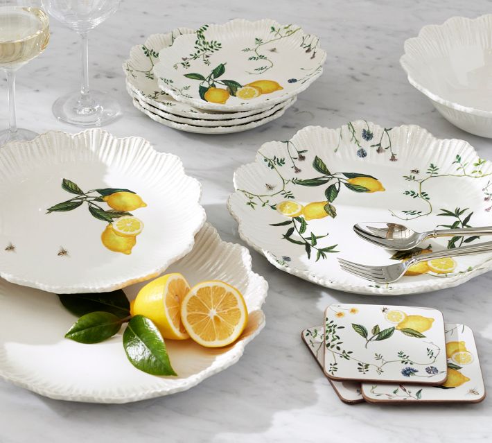 Spring Easter Melamine Hydrangeas w Gold retailer Accents 4pc 11” Bowl/Plates - Farmhouse