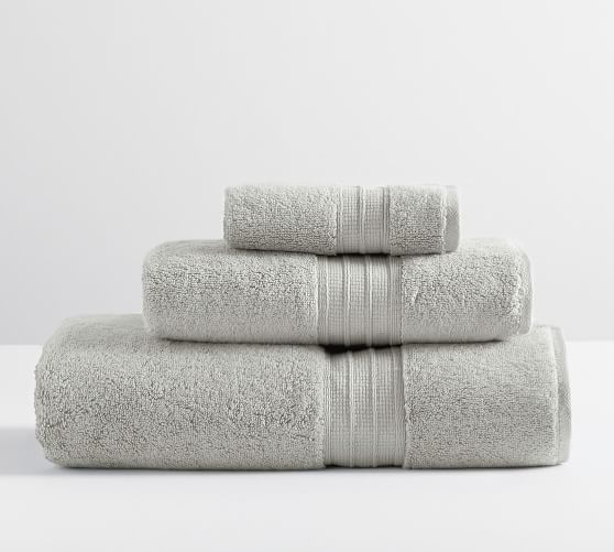 Pottery Barn sculpted grey towel set 2 towels orders 2 wash rags