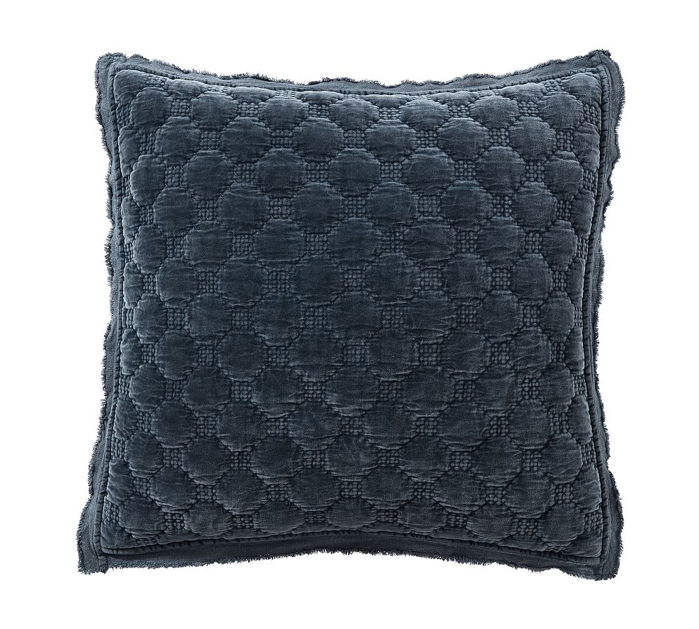 Velvet Lattice COBALT Quilted Sham, set of 3 (26"x26")