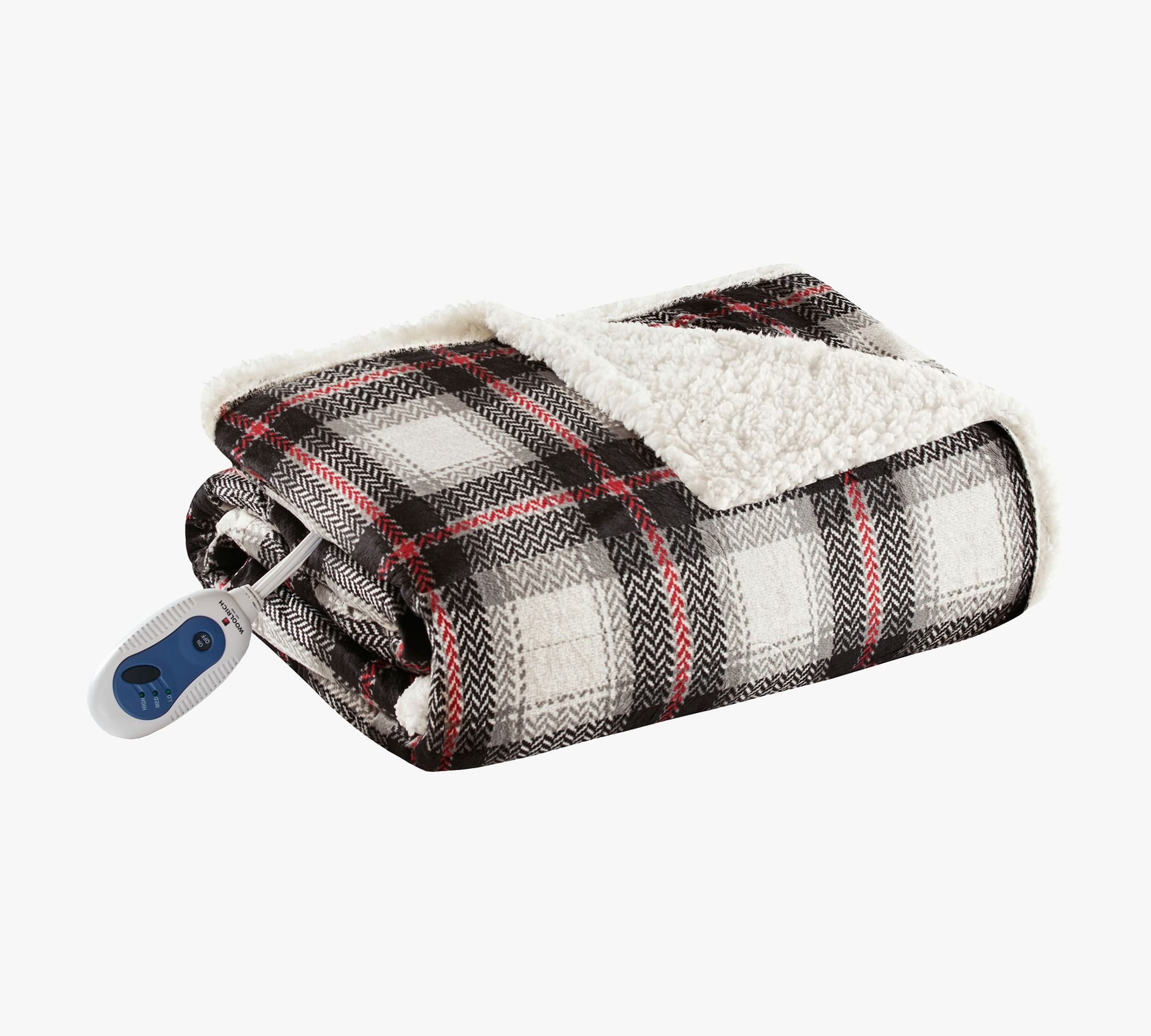 Woolrich Heated Oversized Mink-to-Berber Throw Blanket