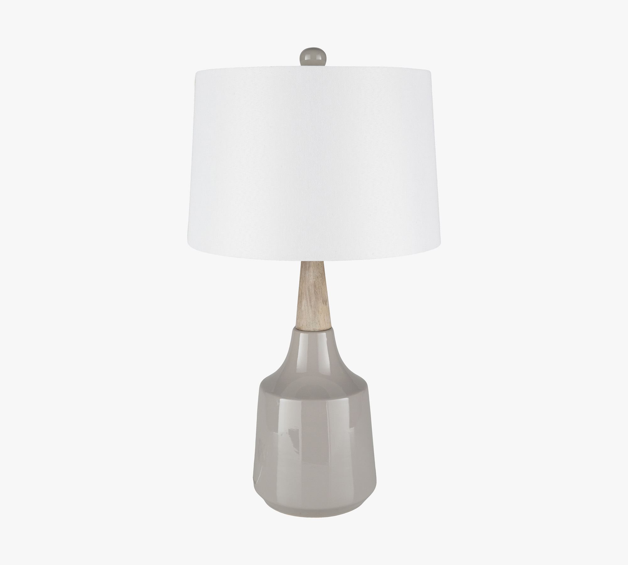 Cowan Ceramic & Wood Table Lamp (19")