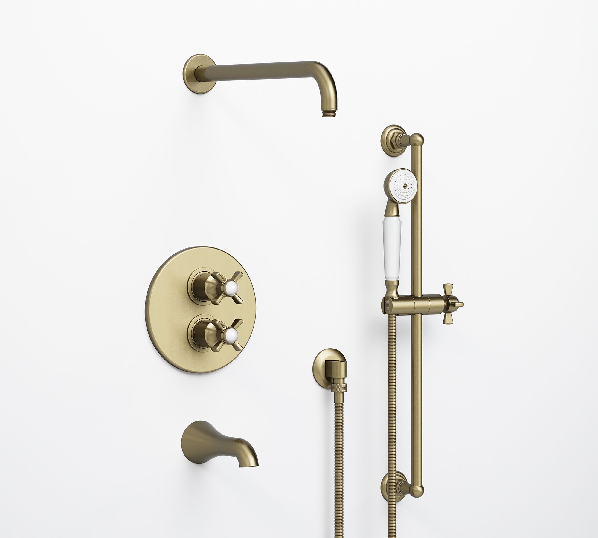 Sussex Thermostatic Bathtub & Shower Set with Handshower