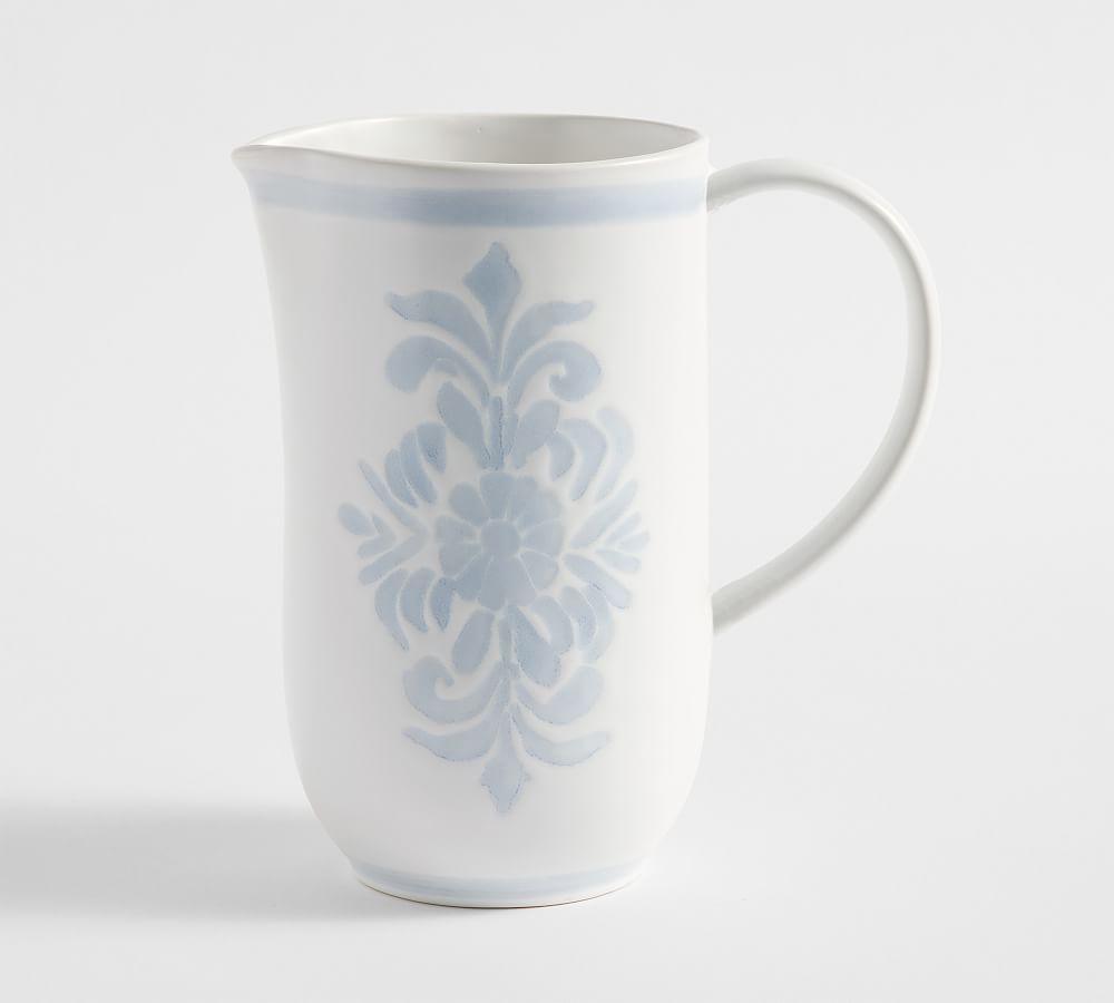 Chambray Tile Stoneware Pitcher